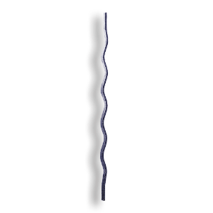 Forged Steel Stair and Rail Baluster - 9/16" Sq. Material - Style 2 forged steel scrolls, forged panels, metal stair balusters, rail balusters, steel rail balusters, forged steel rosettes, steel balcony balusters, steel pickets, hammered metal stair baluster, hammered metal railing balusters, hand forged balusters, balusters with bushings, forged newel posts, forged rail panels, powder coated steel forgings, forged steel elemetns, stamped steel elements, fully weldable leaves, fully weldable flowers, pressed steel elements, weldable cast steel leaves, forged steel spheres, forged steel baskets