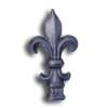 1" Fully Weldable Hot Stamped Steel Fleur-de-Lis Finial fully weldable hot stamped steel flur-de-lis finial, flur de lis finials, weldable finials, weldable, fence accessories, weldable fence accessories, hot stamped steel fence accessories, hot stamped steel finials, hot stamped steel post caps, weldable post caps, weldable steel post caps, decorative post caps, decorative finials, fluer de les, ts distributors
