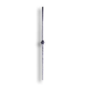 Forged Steel Stair and Rail Baluster - 1/2" Sq. Material - Style 1 forged steel scrolls, forged panels, metal stair balusters, rail balusters, steel rail balusters, forged steel rosettes, steel balcony balusters, steel pickets, hammered metal stair baluster, hammered metal railing balusters, hand forged balusters, balusters with bushings, forged newel posts, forged rail panels, powder coated steel forgings, forged steel elemetns, stamped steel elements, fully weldable leaves, fully weldable flowers, pressed steel elements, weldable cast steel leaves, forged steel spheres, forged steel baskets