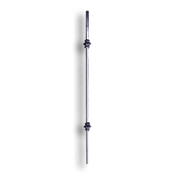 Forged Steel Stair and Rail Baluster - 1/2" Sq. Material - Style 2 forged steel scrolls, forged panels, metal stair balusters, rail balusters, steel rail balusters, forged steel rosettes, steel balcony balusters, steel pickets, hammered metal stair baluster, hammered metal railing balusters, hand forged balusters, balusters with bushings, forged newel posts, forged rail panels, powder coated steel forgings, forged steel elemetns, stamped steel elements, fully weldable leaves, fully weldable flowers, pressed steel elements, weldable cast steel leaves, forged steel spheres, forged steel baskets