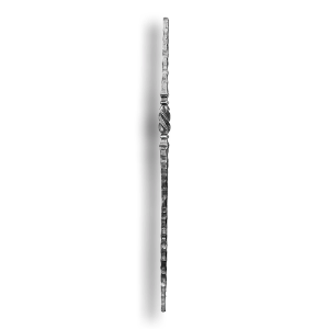 Forged Steel Newel Post - 1" Sq. Material forged steel scrolls, forged panels, metal stair balusters, rail balusters, steel rail balusters, forged steel rosettes, steel balcony balusters, steel pickets, hammered metal stair baluster, hammered metal railing balusters, hand forged balusters, balusters with bushings, forged newel posts, forged rail panels, powder coated steel forgings, forged steel elemetns, stamped steel elements, fully weldable leaves, fully weldable flowers, pressed steel elements, weldable cast steel leaves, forged steel spheres, forged steel baskets