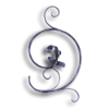 Forged Steel Floral Panel forged steel scrolls, forged panels, metal stair balusters, rail balusters, steel rail balusters, forged steel rosettes, steel balcony balusters, steel pickets, hammered metal stair baluster, hammered metal railing balusters, hand forged balusters, balusters with bushings, forged newel posts, forged rail panels, powder coated steel forgings, forged steel elemetns, stamped steel elements, fully weldable leaves, fully weldable flowers, pressed steel elements, weldable cast steel leaves, forged steel spheres, forged steel baskets