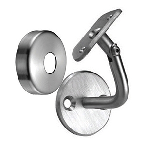Inox Adjustable Wall Mounted Handrail Support- 2-3/4" Flange stainless steel railing, tube system, railing system, ts distributors, inox cable system, stainless steel tube handrail fittings, handrail support