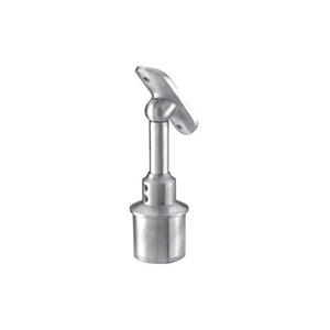 Inox Adjustable Height Post Top Handrail Support - Adjustable 180&#176; Pivot post top support, adjustable height, stainless post and wall handrail supports