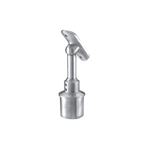 Inox Adjustable Height Post Top Handrail Support - Adjustable 180° Pivot post top support, adjustable height, stainless post and wall handrail supports
