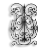 Forged Steel Rail Panel - 5/8" x 5/16" Sq. Material forged steel scrolls, forged panels, metal stair balusters, rail balusters, steel rail balusters, forged steel rosettes, steel balcony balusters, steel pickets, hammered metal stair baluster, hammered metal railing balusters, hand forged balusters, balusters with bushings, forged newel posts, forged rail panels, powder coated steel forgings, forged steel elemetns, stamped steel elements, fully weldable leaves, fully weldable flowers, pressed steel elements, weldable cast steel leaves, forged steel spheres, forged steel baskets