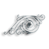 Forged Steel Large Panel - 5/8" x 5/16" Material forged steel scrolls, forged panels, metal stair balusters, rail balusters, steel rail balusters, forged steel rosettes, steel balcony balusters, steel pickets, hammered metal stair baluster, hammered metal railing balusters, hand forged balusters, balusters with bushings, forged newel posts, forged rail panels, powder coated steel forgings, forged steel elemetns, stamped steel elements, fully weldable leaves, fully weldable flowers, pressed steel elements, weldable cast steel leaves, forged steel spheres, forged steel baskets