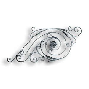 Forged Steel Large Panel - 5/8" x 5/16" Material forged steel scrolls, forged panels, metal stair balusters, rail balusters, steel rail balusters, forged steel rosettes, steel balcony balusters, steel pickets, hammered metal stair baluster, hammered metal railing balusters, hand forged balusters, balusters with bushings, forged newel posts, forged rail panels, powder coated steel forgings, forged steel elemetns, stamped steel elements, fully weldable leaves, fully weldable flowers, pressed steel elements, weldable cast steel leaves, forged steel spheres, forged steel baskets