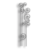 Forged Steel Stair and Rail Baluster - 9/16" x 5/16" Material forged steel scrolls, forged panels, metal stair balusters, rail balusters, steel rail balusters, forged steel rosettes, steel balcony balusters, steel pickets, hammered metal stair baluster, hammered metal railing balusters, hand forged balusters, balusters with bushings, forged newel posts, forged rail panels, powder coated steel forgings, forged steel elemetns, stamped steel elements, fully weldable leaves, fully weldable flowers, pressed steel elements, weldable cast steel leaves, forged steel spheres, forged steel baskets