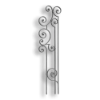 Forged Steel Stair and Rail Baluster - 9/16" x 5/16" Material forged steel scrolls, forged panels, metal stair balusters, rail balusters, steel rail balusters, forged steel rosettes, steel balcony balusters, steel pickets, hammered metal stair baluster, hammered metal railing balusters, hand forged balusters, balusters with bushings, forged newel posts, forged rail panels, powder coated steel forgings, forged steel elemetns, stamped steel elements, fully weldable leaves, fully weldable flowers, pressed steel elements, weldable cast steel leaves, forged steel spheres, forged steel baskets