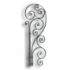 Forged Steel Rail Panel - 9/16" x 5/16" Material forged steel scrolls, forged panels, metal stair balusters, rail balusters, steel rail balusters, forged steel rosettes, steel balcony balusters, steel pickets, hammered metal stair baluster, hammered metal railing balusters, hand forged balusters, balusters with bushings, forged newel posts, forged rail panels, powder coated steel forgings, forged steel elemetns, stamped steel elements, fully weldable leaves, fully weldable flowers, pressed steel elements, weldable cast steel leaves, forged steel spheres, forged steel baskets