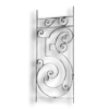 Forged Steel Rail Panel - 9/16" x 5/16" Material forged steel scrolls, forged panels, metal stair balusters, rail balusters, steel rail balusters, forged steel rosettes, steel balcony balusters, steel pickets, hammered metal stair baluster, hammered metal railing balusters, hand forged balusters, balusters with bushings, forged newel posts, forged rail panels, powder coated steel forgings, forged steel elemetns, stamped steel elements, fully weldable leaves, fully weldable flowers, pressed steel elements, weldable cast steel leaves, forged steel spheres, forged steel baskets