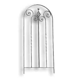 Forged Steel Rail Panel - 9/16" x 5/16" Material forged steel scrolls, forged panels, metal stair balusters, rail balusters, steel rail balusters, forged steel rosettes, steel balcony balusters, steel pickets, hammered metal stair baluster, hammered metal railing balusters, hand forged balusters, balusters with bushings, forged newel posts, forged rail panels, powder coated steel forgings, forged steel elemetns, stamped steel elements, fully weldable leaves, fully weldable flowers, pressed steel elements, weldable cast steel leaves, forged steel spheres, forged steel baskets