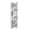 Forged Steel Rail Panel - 9/16" x 5/16" Material forged steel scrolls, forged panels, metal stair balusters, rail balusters, steel rail balusters, forged steel rosettes, steel balcony balusters, steel pickets, hammered metal stair baluster, hammered metal railing balusters, hand forged balusters, balusters with bushings, forged newel posts, forged rail panels, powder coated steel forgings, forged steel elemetns, stamped steel elements, fully weldable leaves, fully weldable flowers, pressed steel elements, weldable cast steel leaves, forged steel spheres, forged steel baskets