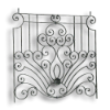 Large Forged Steel Rail Panel - 9/16" x 5/16" Material forged steel scrolls, forged panels, metal stair balusters, rail balusters, steel rail balusters, forged steel rosettes, steel balcony balusters, steel pickets, hammered metal stair baluster, hammered metal railing balusters, hand forged balusters, balusters with bushings, forged newel posts, forged rail panels, powder coated steel forgings, forged steel elemetns, stamped steel elements, fully weldable leaves, fully weldable flowers, pressed steel elements, weldable cast steel leaves, forged steel spheres, forged steel baskets