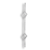 Art Deco Baluster - 9/16" Sq. Material forged steel scrolls, forged panels, metal stair balusters, rail balusters, steel rail balusters, forged steel rosettes, steel balcony balusters, steel pickets, hammered metal stair baluster, hammered metal railing balusters, hand forged balusters, balusters with bushings, forged newel posts, forged rail panels, powder coated steel forgings, forged steel elemetns, stamped steel elements, fully weldable leaves, fully weldable flowers, pressed steel elements, weldable cast steel leaves, forged steel spheres, forged steel baskets