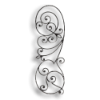 Forged Steel Scroll Panel - 5/8" x 5/16" Rect. Material forged steel scrolls, forged panels, metal stair balusters, rail balusters, steel rail balusters, forged steel rosettes, steel balcony balusters, steel pickets, hammered metal stair baluster, hammered metal railing balusters, hand forged balusters, balusters with bushings, forged newel posts, forged rail panels, powder coated steel forgings, forged steel elemetns, stamped steel elements, fully weldable leaves, fully weldable flowers, pressed steel elements, weldable cast steel leaves, forged steel spheres, forged steel baskets