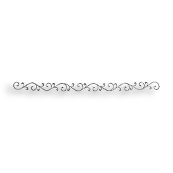 Forged Steel Scroll Valance - 1/2" Dia. Sq. Material forged steel scrolls, forged panels, metal stair balusters, rail balusters, steel rail balusters, forged steel rosettes, steel balcony balusters, steel pickets, hammered metal stair baluster, hammered metal railing balusters, hand forged balusters, balusters with bushings, forged newel posts, forged rail panels, powder coated steel forgings, forged steel elemetns, stamped steel elements, fully weldable leaves, fully weldable flowers, pressed steel elements, weldable cast steel leaves, forged steel spheres, forged steel baskets