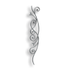 Steel Scroll Baluster - 9/16" x 5/16" Sq. Material forged steel scrolls, forged panels, metal stair balusters, rail balusters, steel rail balusters, forged steel rosettes, steel balcony balusters, steel pickets, hammered metal stair baluster, hammered metal railing balusters, hand forged balusters, balusters with bushings, forged newel posts, forged rail panels, powder coated steel forgings, forged steel elemetns, stamped steel elements, fully weldable leaves, fully weldable flowers, pressed steel elements, weldable cast steel leaves, forged steel spheres, forged steel baskets
