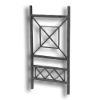 Forged Steel Art Deco Rail Panel - 1" Square Material forged steel scrolls, forged panels, metal stair balusters, rail balusters, steel rail balusters, forged steel rosettes, steel balcony balusters, steel pickets, hammered metal stair baluster, hammered metal railing balusters, hand forged balusters, balusters with bushings, forged newel posts, forged rail panels, powder coated steel forgings, forged steel elemetns, stamped steel elements, fully weldable leaves, fully weldable flowers, pressed steel elements, weldable cast steel leaves, forged steel spheres, forged steel baskets