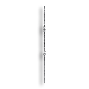 Powder Coated Forged Steel Baluster Hammered - 9/16" Sq. Material - Style 1 forged steel scrolls, forged panels, metal stair balusters, rail balusters, steel rail balusters, forged steel rosettes, steel balcony balusters, steel pickets, hammered metal stair baluster, hammered metal railing balusters, hand forged balusters, balusters with bushings, forged newel posts, forged rail panels, powder coated steel forgings, forged steel elemetns, stamped steel elements, fully weldable leaves, fully weldable flowers, pressed steel elements, weldable cast steel leaves, forged steel spheres, forged steel baskets
