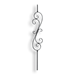 Powder Coated Forged Steel Scroll Baluster - 1/2" Sq. Material - SFPC201CB