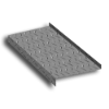 Stock Steel Diamond Floor Plate closed riser, concrete steps, custom fabricated steps, stair stringers, diamond 