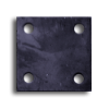 Square Base Plate in PLAIN STEEL or HEAVY-DUTY base plates, flange plates, weld tabs, decorative  metal weld tabs, steel base plates, steel flange plates, metal base plates, metal flange plates, weldable