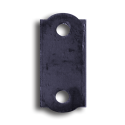 Straight Weld Tab with Two Holes base plates, flange plates, weld tabs, decorative  metal weld tabs, steel base plates, steel flange plates, metal base plates, metal flange plates, weldable