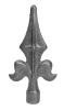 1/2" Cast Iron Round Base with Spear Top Finial 
