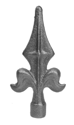 1/2" Cast Iron Round Base with Spear Top Finial 