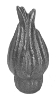 1/2" Cast Iron Round Base Decorative Finial 