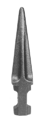 3/4" Cast Iron Spear-Point Finial with Rectangle Base 