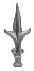 1/2" Cast Iron Solid Pointed Finial 
