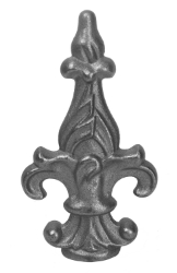 1/2" Cast Iron Ornate Spear Point 