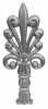 2-3/4" Cast Iron Fan-Top Finial with Rectangle Base 