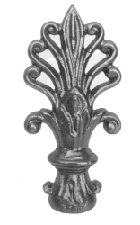 1-1/4" Cast Iron Ornate Finial with Point 