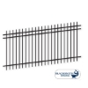 Black Extended Top/Extended Bottom Three Rail Panel black flat top extended bottom three rail panel, 3-rail panel, extended pickets, custom fencing, fence panels, fence accessories, fence hardware, galvanized, powder coated, blacksmith brand, ts distributors