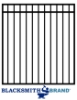 Flat Top/Bottom Three Rail Gate flat top three rail gate 1" rail, flat bottom, 1" rail, one inch rail, three rail, 3-rail, ornamental walk gates, walk gates, custom gates, gate accessories, gate hardware, upright gates, steel pickets, blacksmith brand, ts distributors