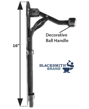 Premium Grade, Heavy-Duty Steel Cane Bolt 