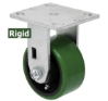Polyurethane and Cast Iron Rigid Casters 