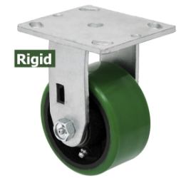 Polyurethane and Cast Iron Rigid Casters 
