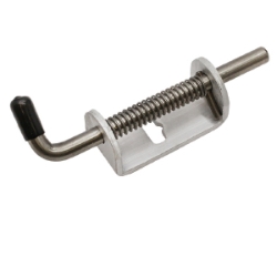 Aluminum Spring-Loaded Bolt Latch Aluminum Spring loaded latch, aluminum bolt latch with spring, 4.5 bolt latch, heavy-duty aluminum latch, aluminum spring loaded bolt, weather resistant latch, aluminum gate latch