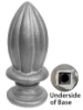 2-5/8" Cast Iron Oval Finial 