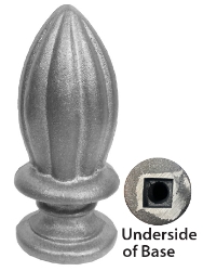 2-5/8" Cast Iron Oval Finial 