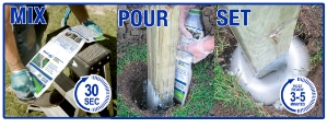 Fast 2K Fast Setting Foam for Posts Fast 2K, Fast setting foam, fence post anchor, concrete alternative, hanging fence