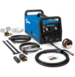 Multimatic 215 MIG welder, Miller 907693, auto set elite, multi voltage plug, Miller welder, fluxcore, auto spool gun detect, home welder, light fabrication, multimatic 215, mig multiprocess power source, auto spool gun detect, stick welder