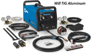 Multimatic 220 AC/DC MIG welder TIG Welder, Multimatic 220, AC DC Welder, flux-cored welder, stick welder, miller multimatic, auto set elite, dinse style connector, TIG torch, TIG aluminum, aluminum welder
