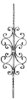 Steel Baluster forged steel scrolls, forged panels, metal stair balusters, rail balusters, steel rail balusters, forged steel rosettes, steel balcony balusters, steel pickets, hammered metal stair baluster, hammered metal railing balusters, hand forged balusters, balusters with bushings, forged newel posts, forged rail panels, powder coated steel forgings, forged steel elemetns, stamped steel elements, fully weldable leaves, fully weldable flowers, pressed steel elements, weldable cast steel leaves, forged steel spheres, forged steel baskets
