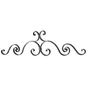Forged Steel Scroll gate topper, forged steel scroll, iron scroll, weldable cast iron, weldable forged steel, ornamental metal, gate